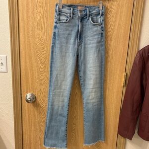 Mother Light Blue Women's Straight-Leg Jeans